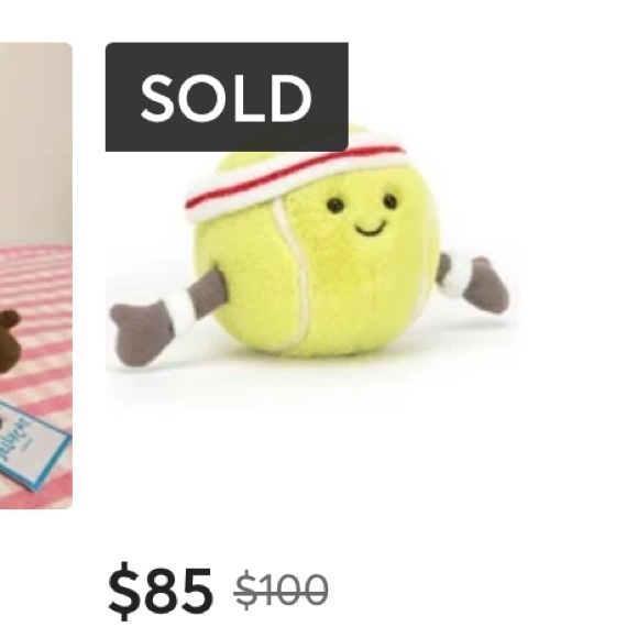 RETIRED BNWT JELLYCAT AMUSEABLE BASEBALL ADORABLE PLUSH - Picture 11 of 11